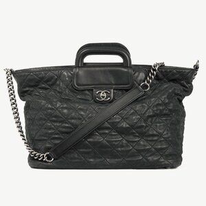 Chanel In-The-Mix Black Iridescent Calfskin Quilted Tote